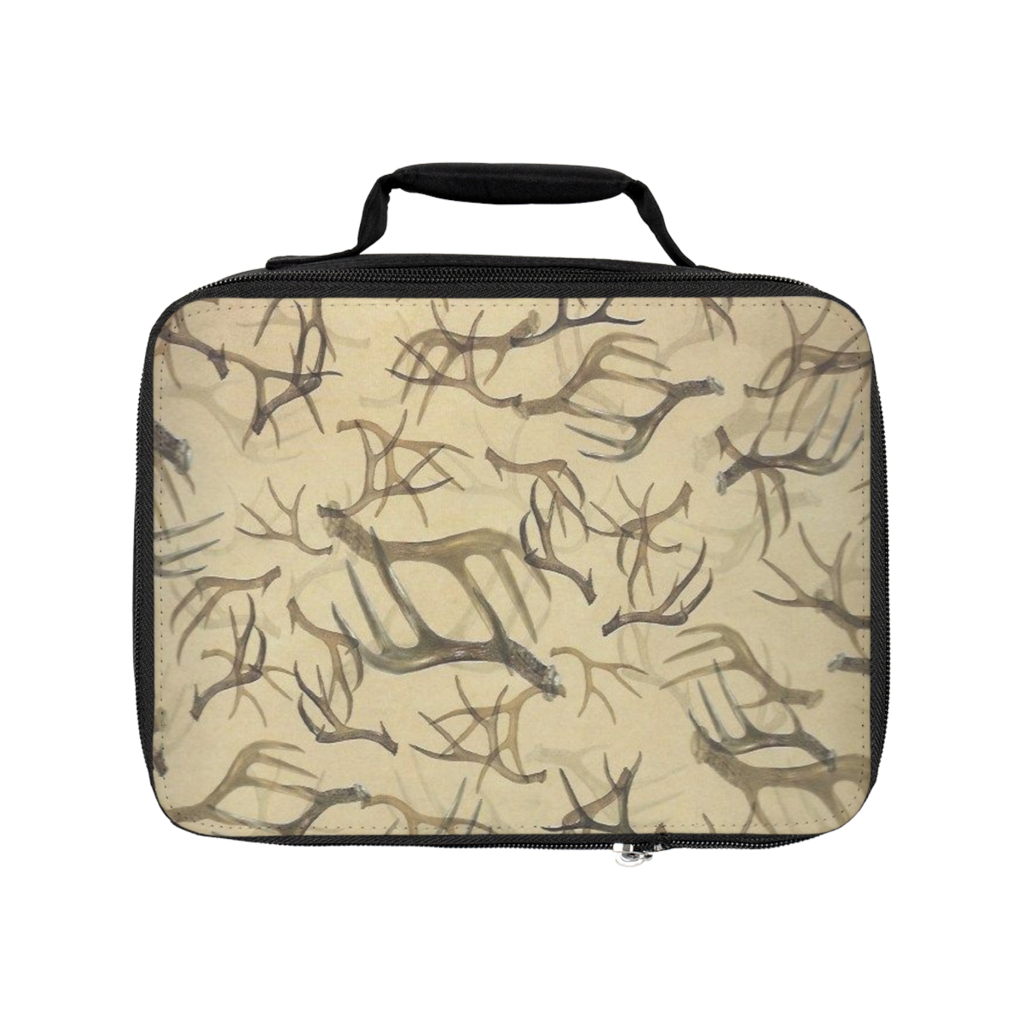 Lunch Bag — Neutral Abstract Deer Pattern Insulated Kids & Adult Bento Cooler