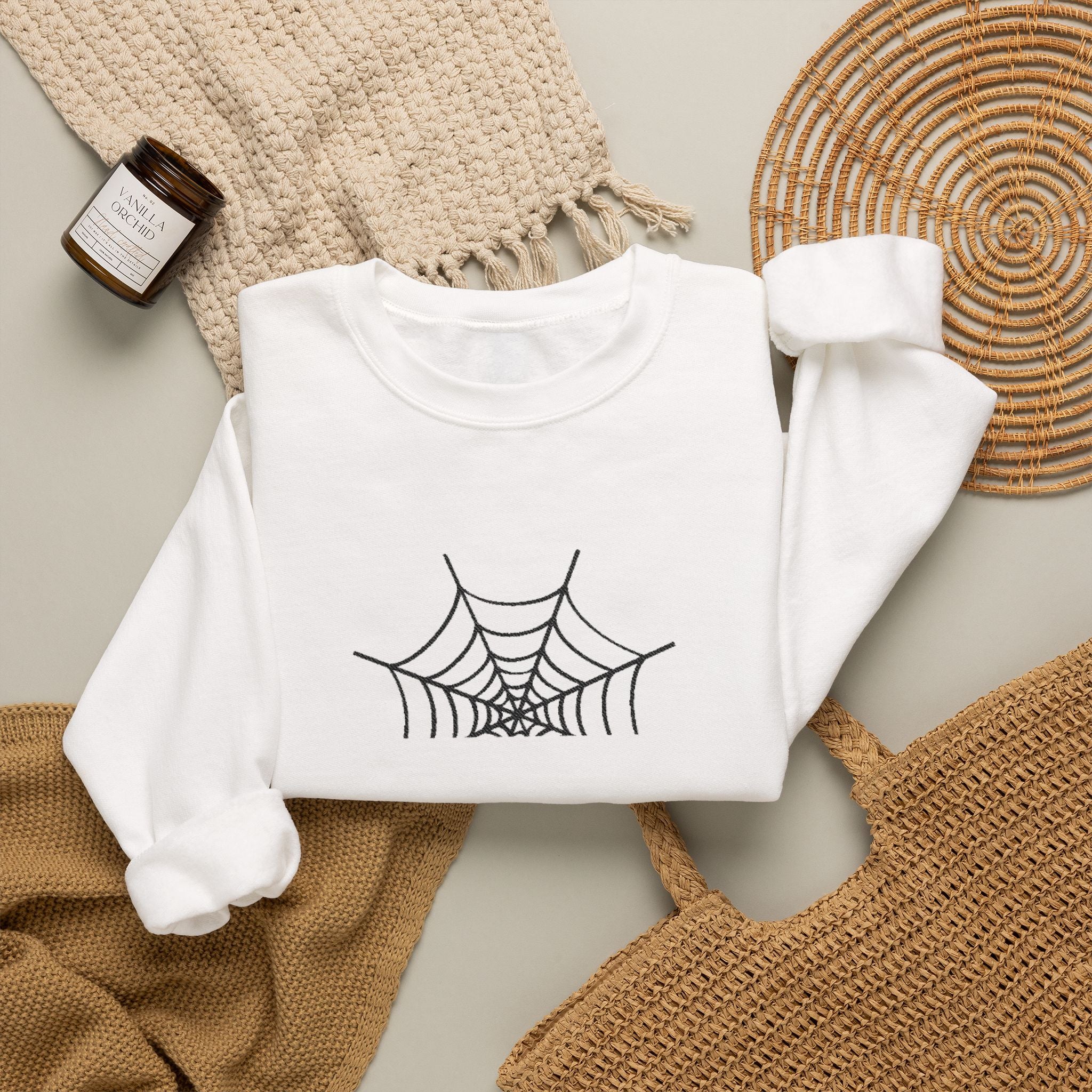 Spider Web Minimalist Crewneck Sweatshirt