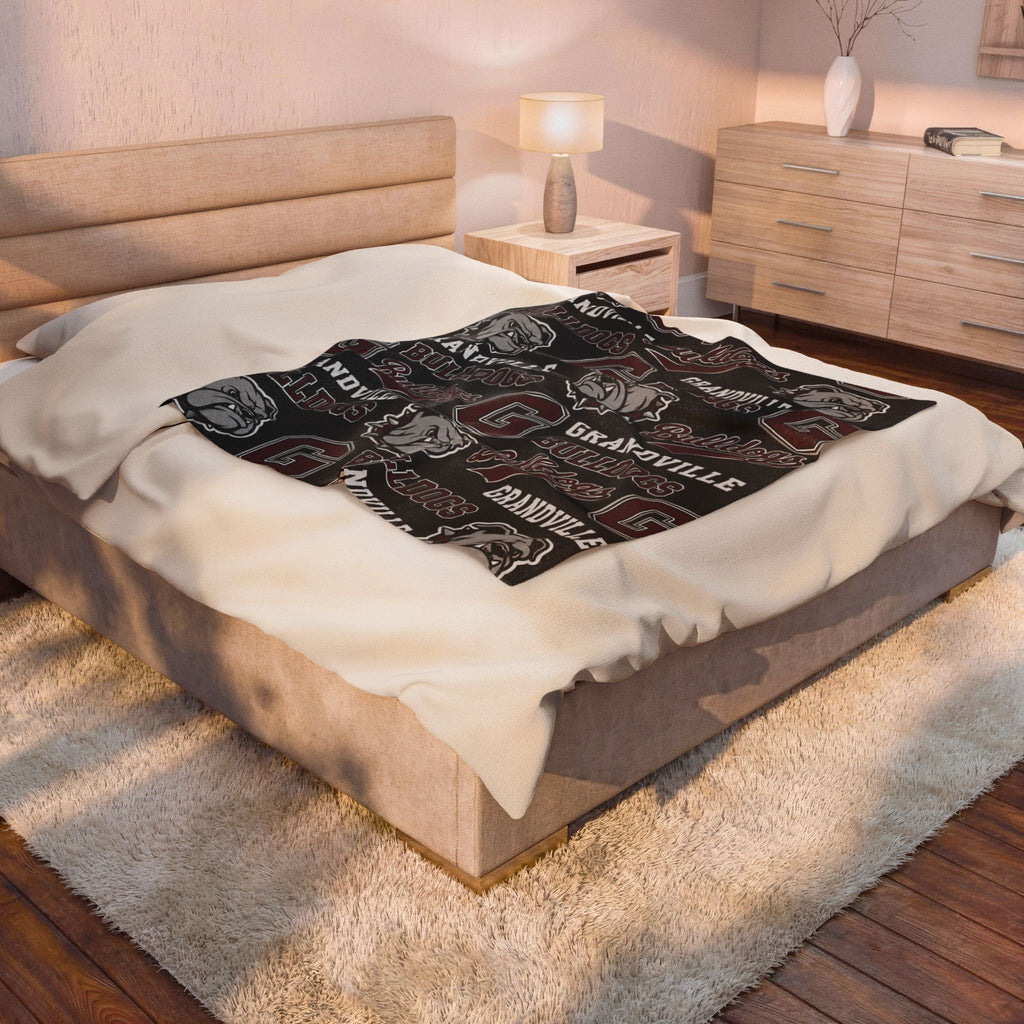 Grandville Bulldogs Throw Blanket