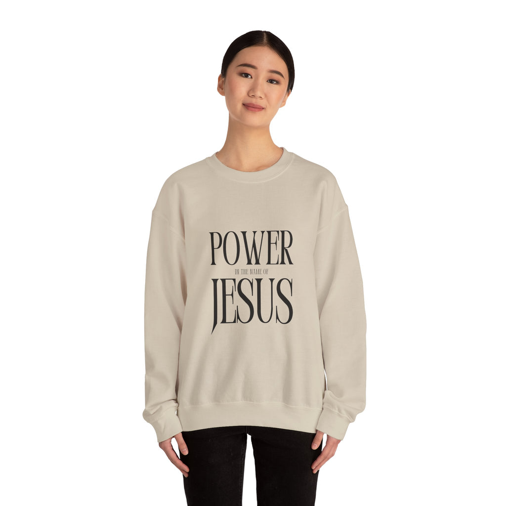 Power Jesus typography sweatshirt | Faith Christian crewneck