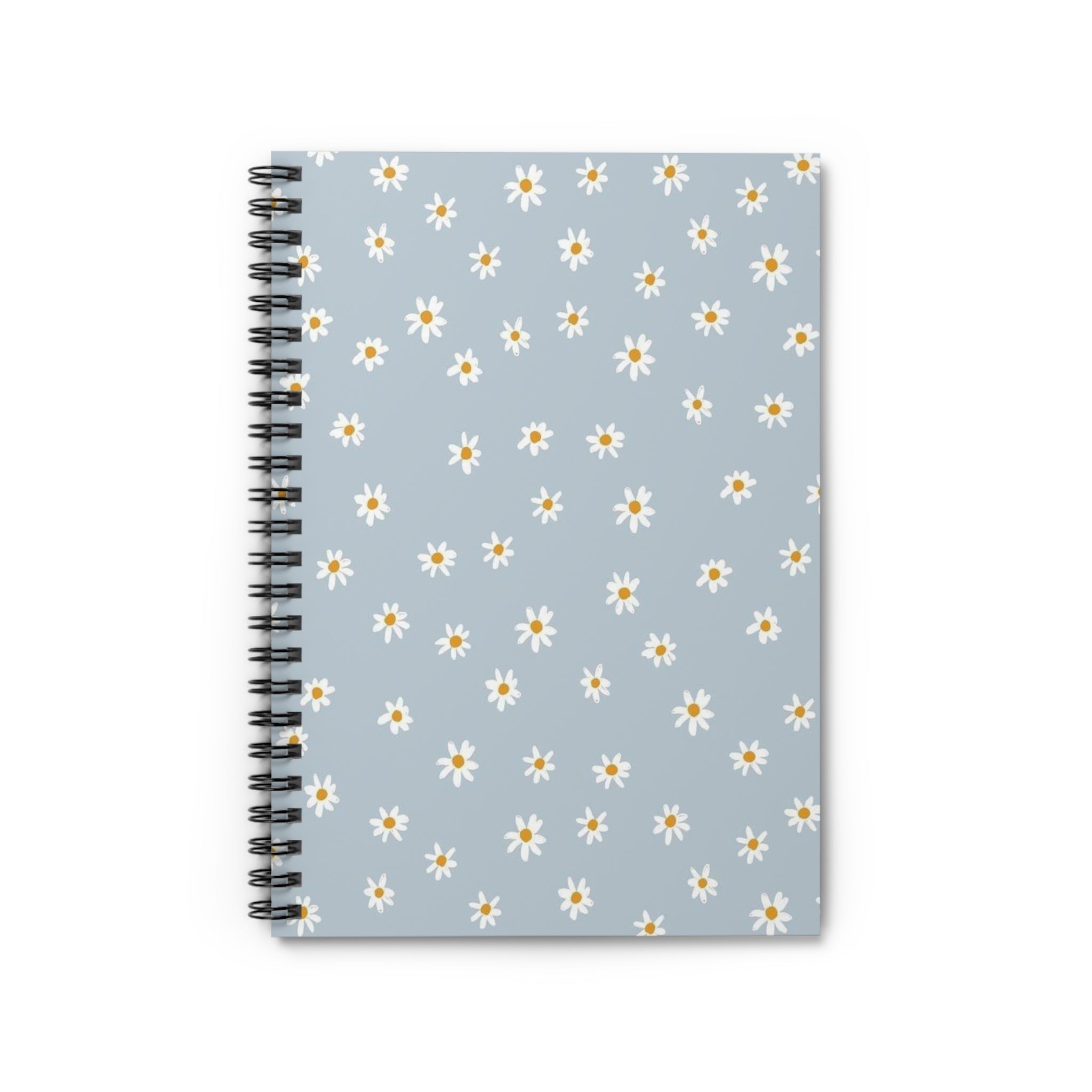 Daisy Pattern Spiral Notebook — Ruled Lined Journal for Notes & School