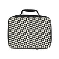 Black & White Asterisk Pattern Lunch Bag — Retro Geometric Insulated Tote