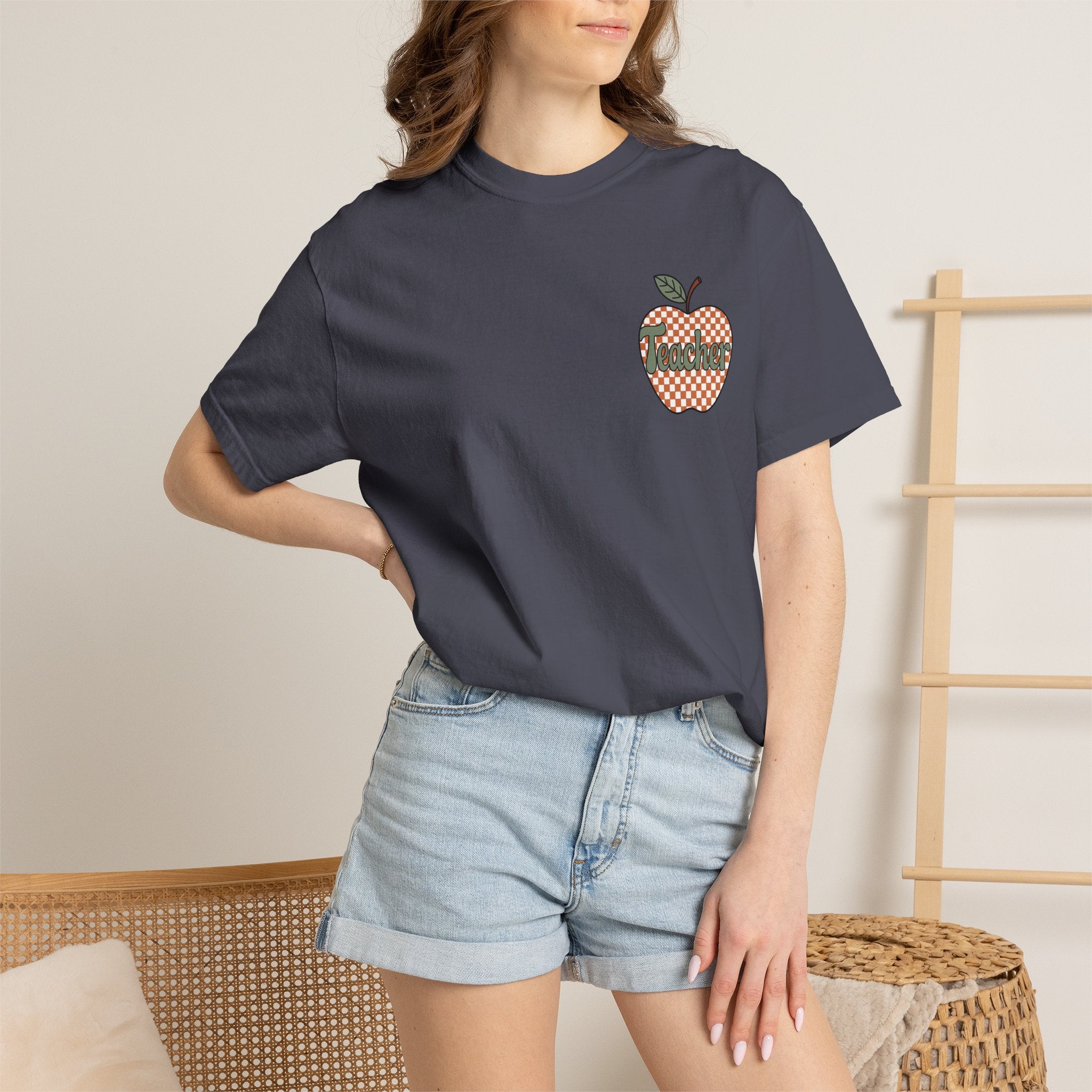 Apple Checkerboard Graphic T-Shirt
