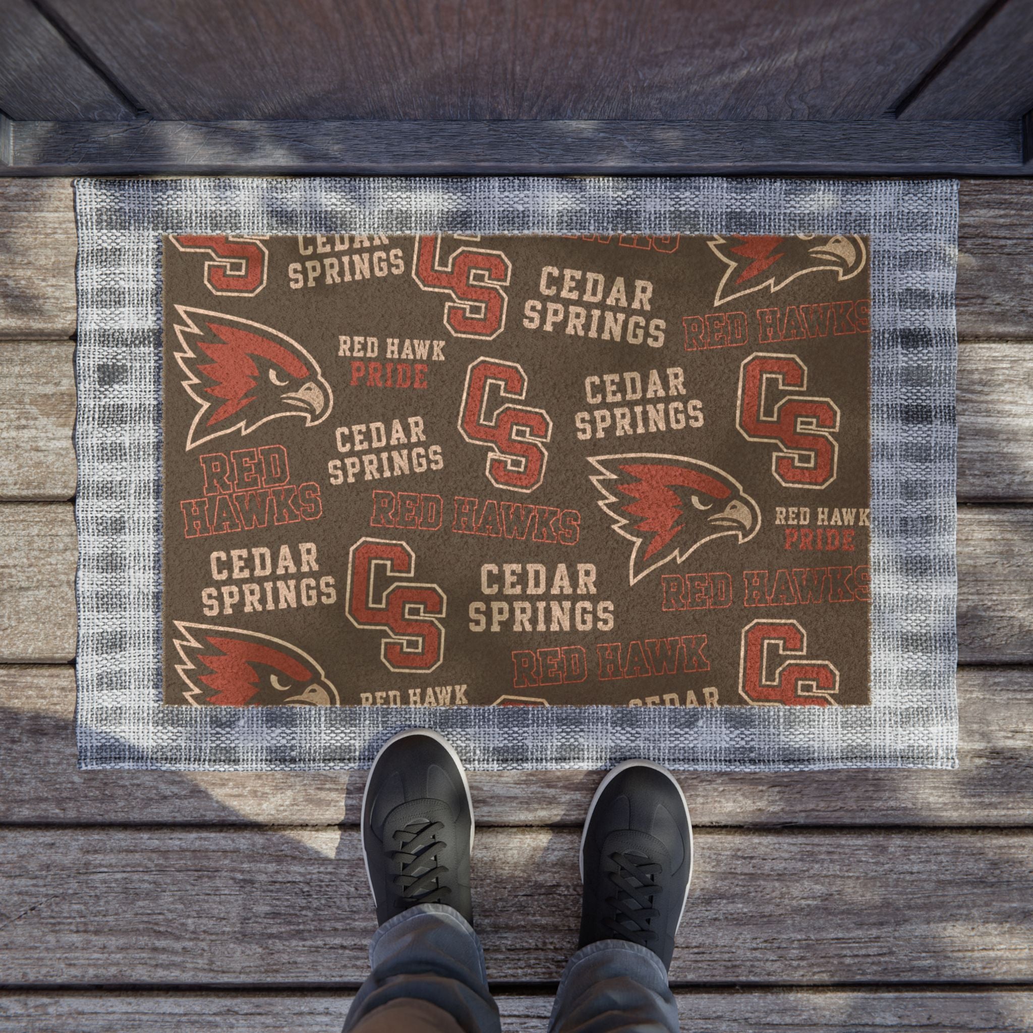 Cedar Springs Red Hawk Doormat
