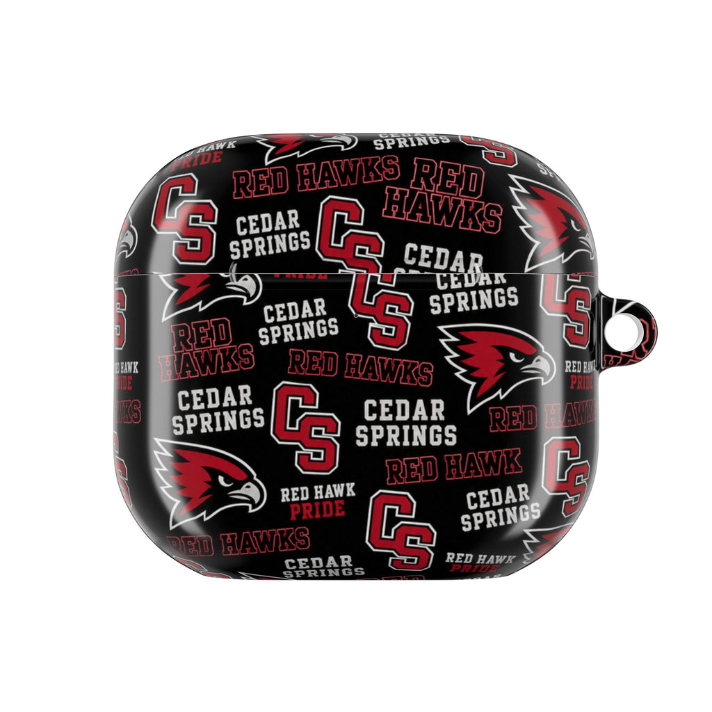 Cedar Springs Red Hawks AirPods Case — Team Logo Protective Cover