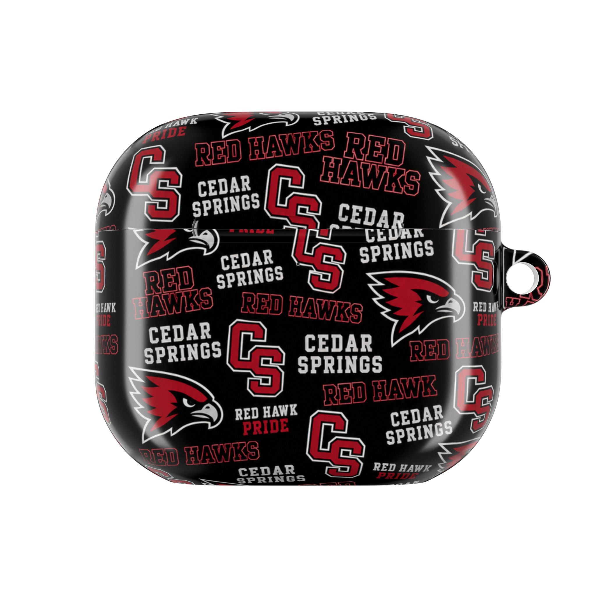 Cedar Springs Red Hawks AirPods Case — Team Logo Protective Cover