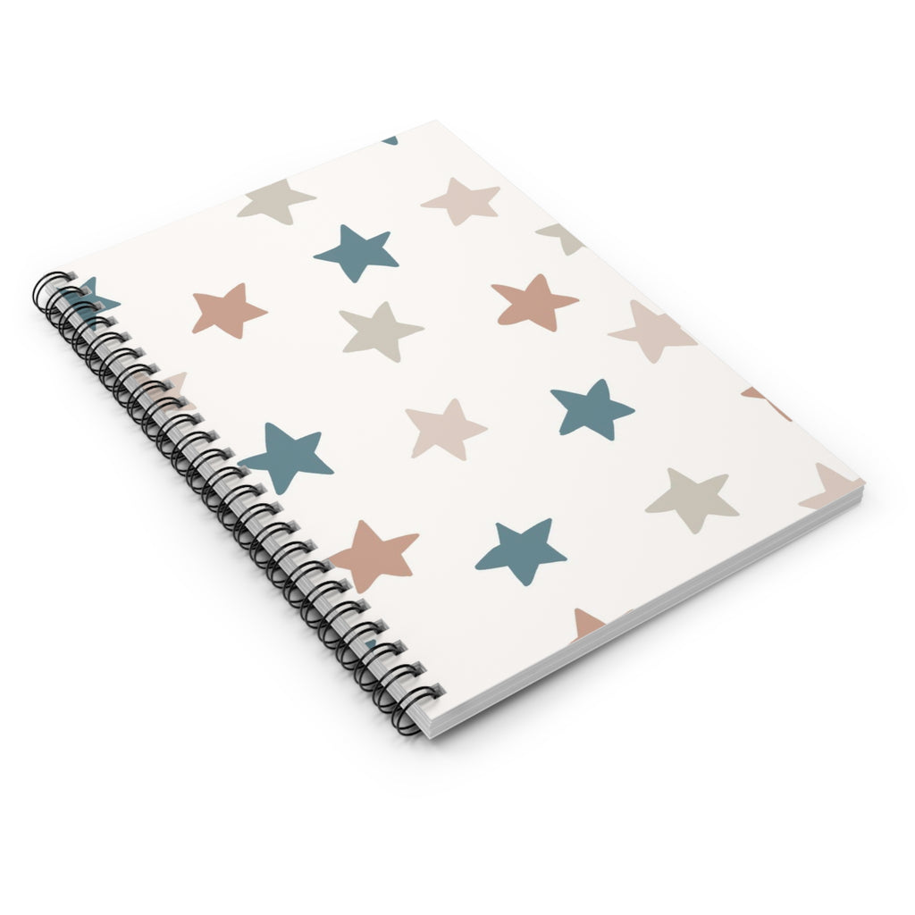 Pastel Star Spiral Notebook — Cute Ruled Journal for Kids & Adults