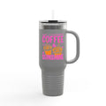 40oz Insulated Travel Mug - "Coffee & Sunshine" Tropical Iced Latte Tumbler
