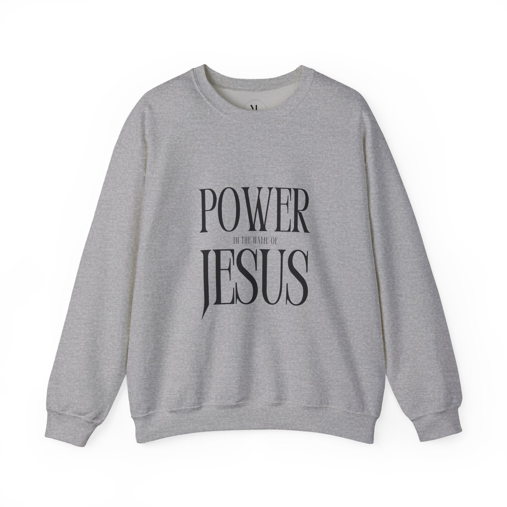 Power Jesus typography sweatshirt | Faith Christian crewneck