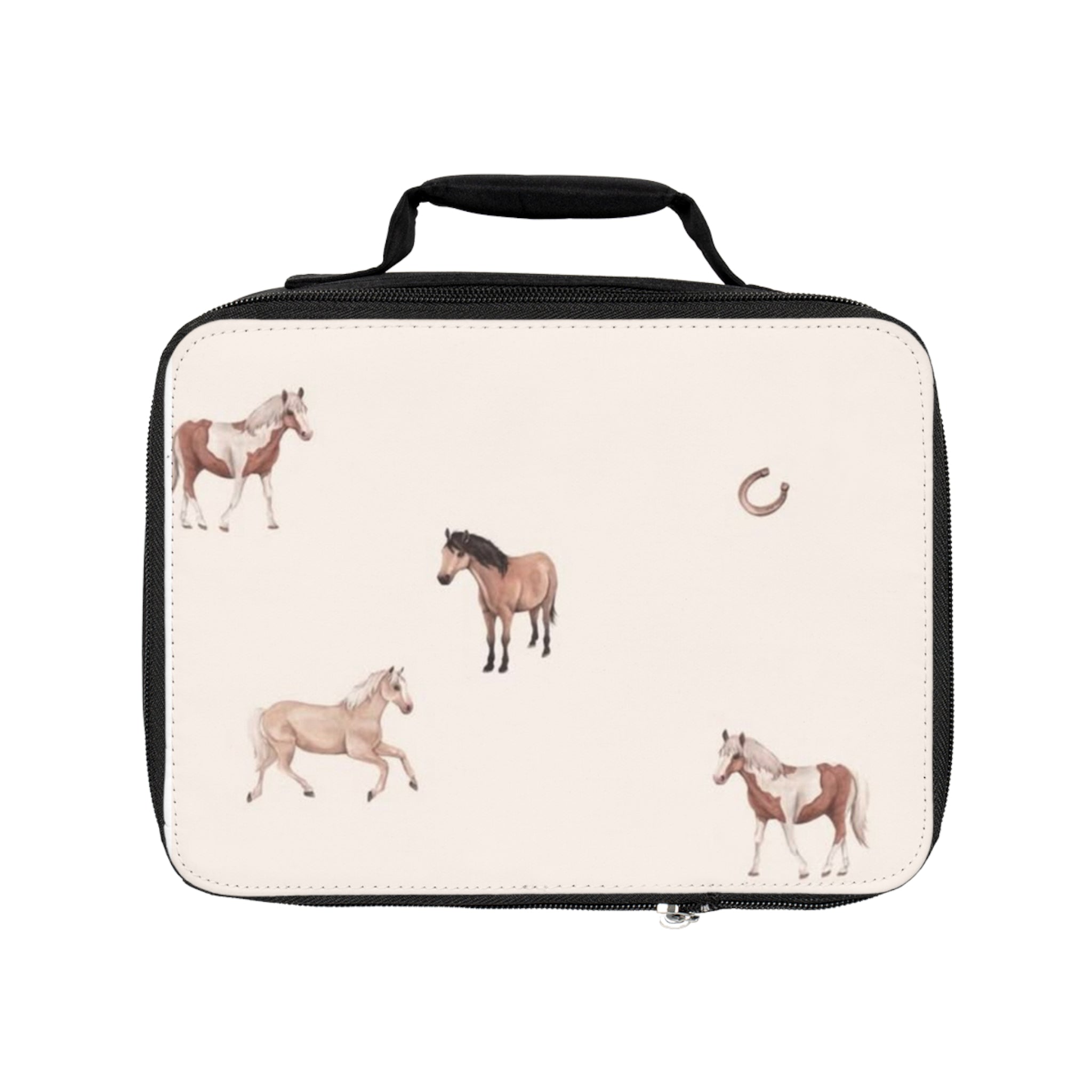 Horse Pattern Lunch Bag — Cute Equestrian Kids Lunchbox