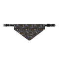 Clip-On Pet Bandana — Dark Vintage Camera Pattern Dog & Cat Accessory