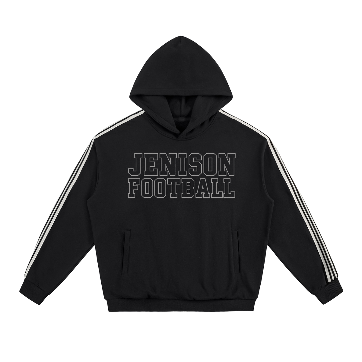 Jenison Football Side Stripe Drop-Shoulder Hoodie