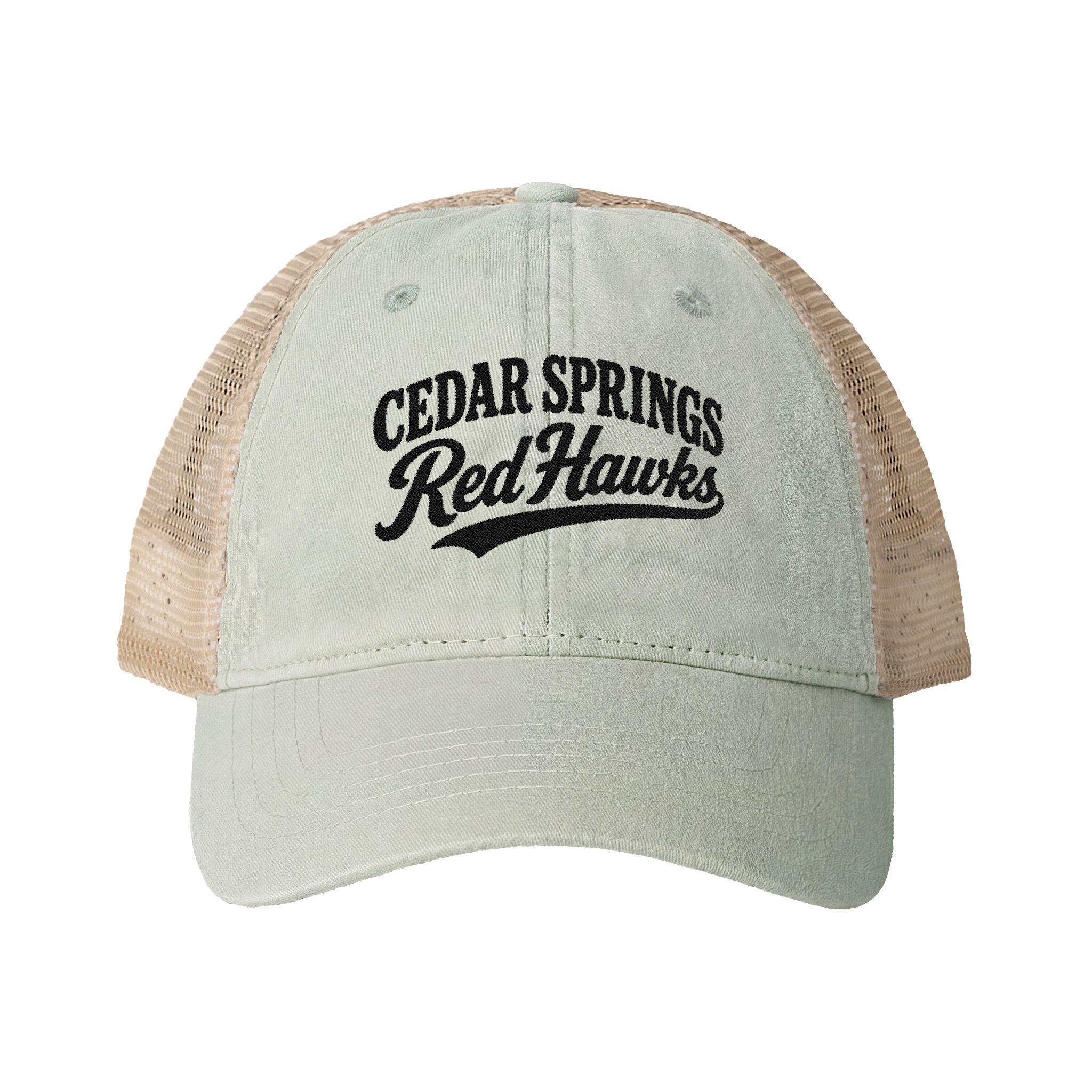 Cedar Springs Red Hawks Washed Mesh-Back Cap