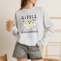 Hippie Halloween Crewneck Sweatshirt — Cute Retro Ghost Graphic