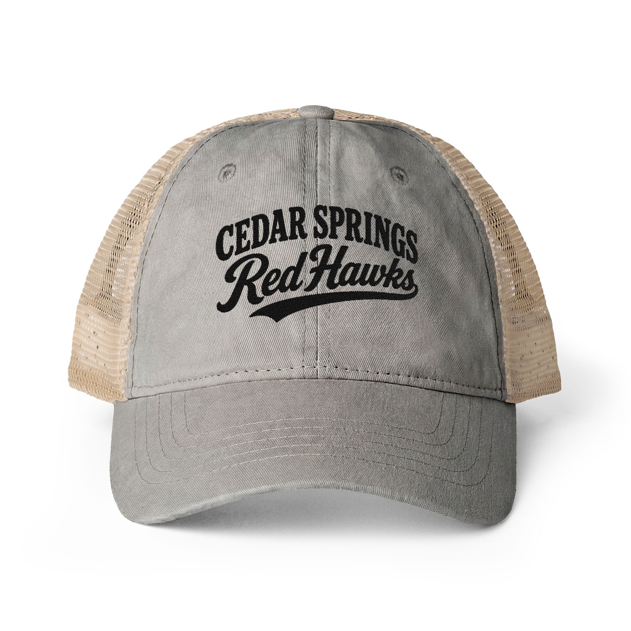 Cedar Springs Red Hawks Washed Mesh-Back Cap