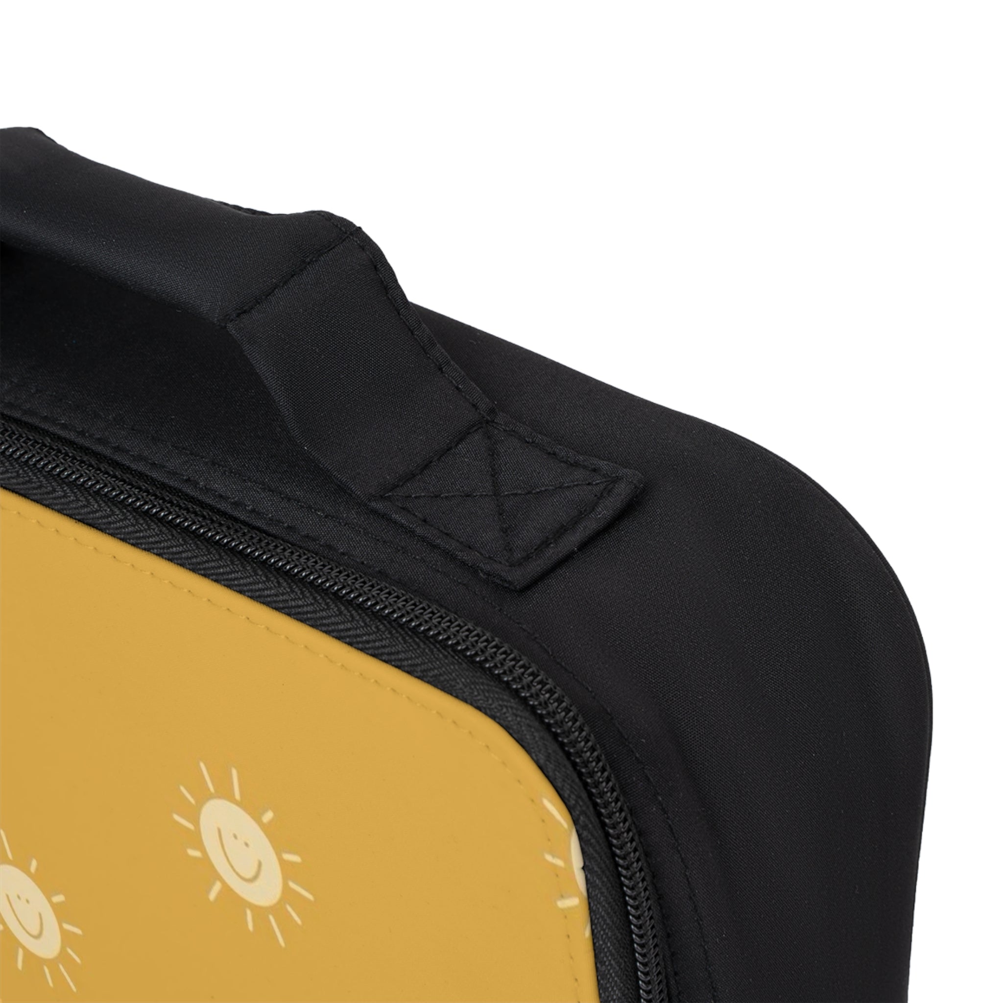 Sunshine Pattern Lunch Bag — Yellow Smiling Sun Kids Tote