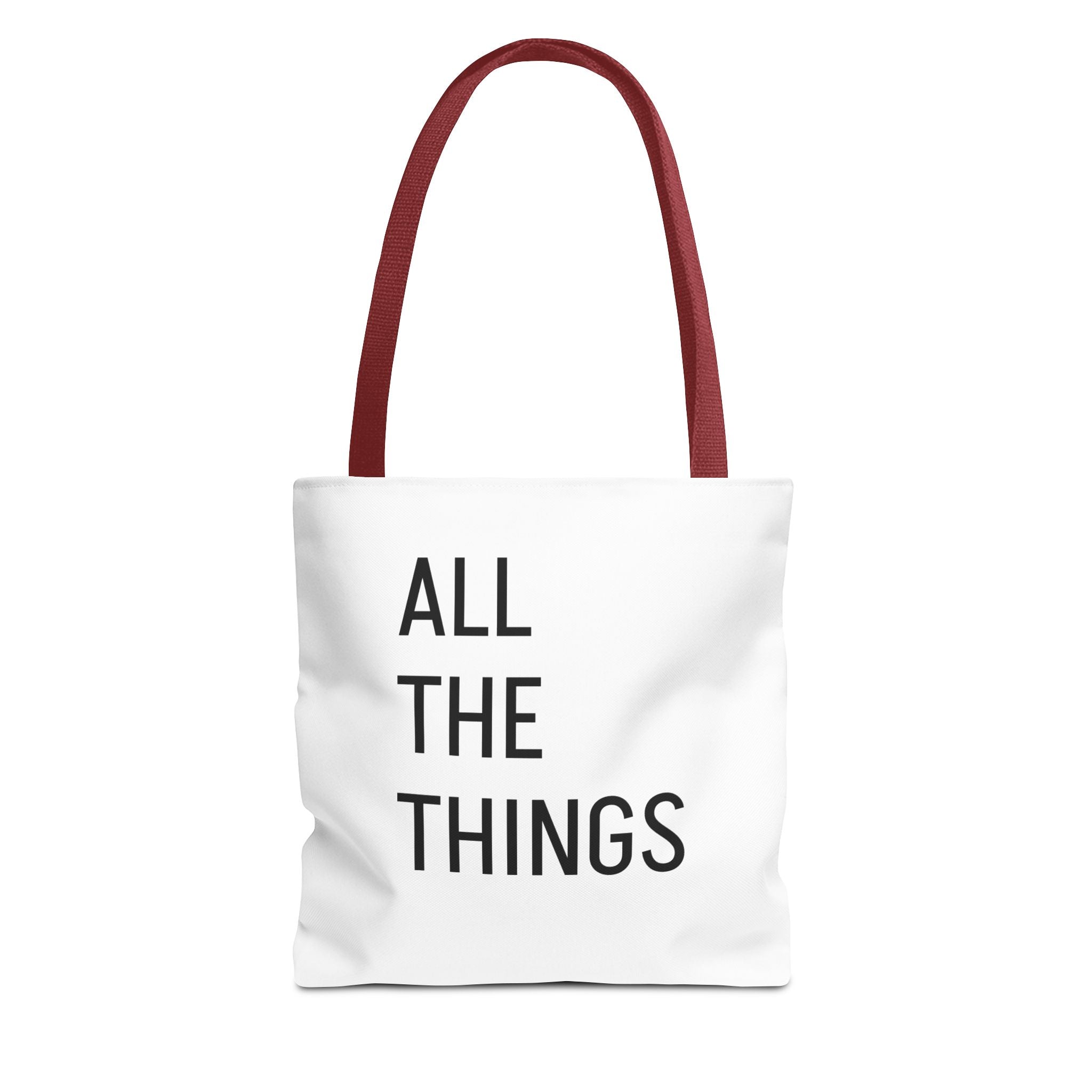 All The Things Tote Bag – Minimalist Phrase Canvas Tote for Everyday Errands