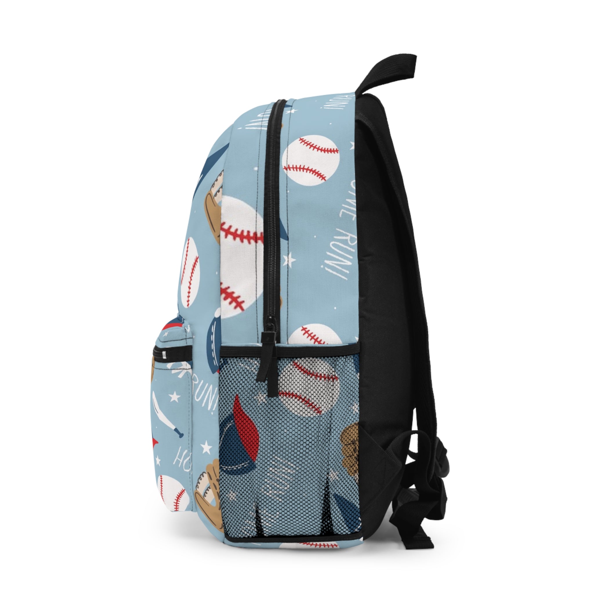 Baseball Pattern Backpack — Kids' 'Home Run' Sports School Bag