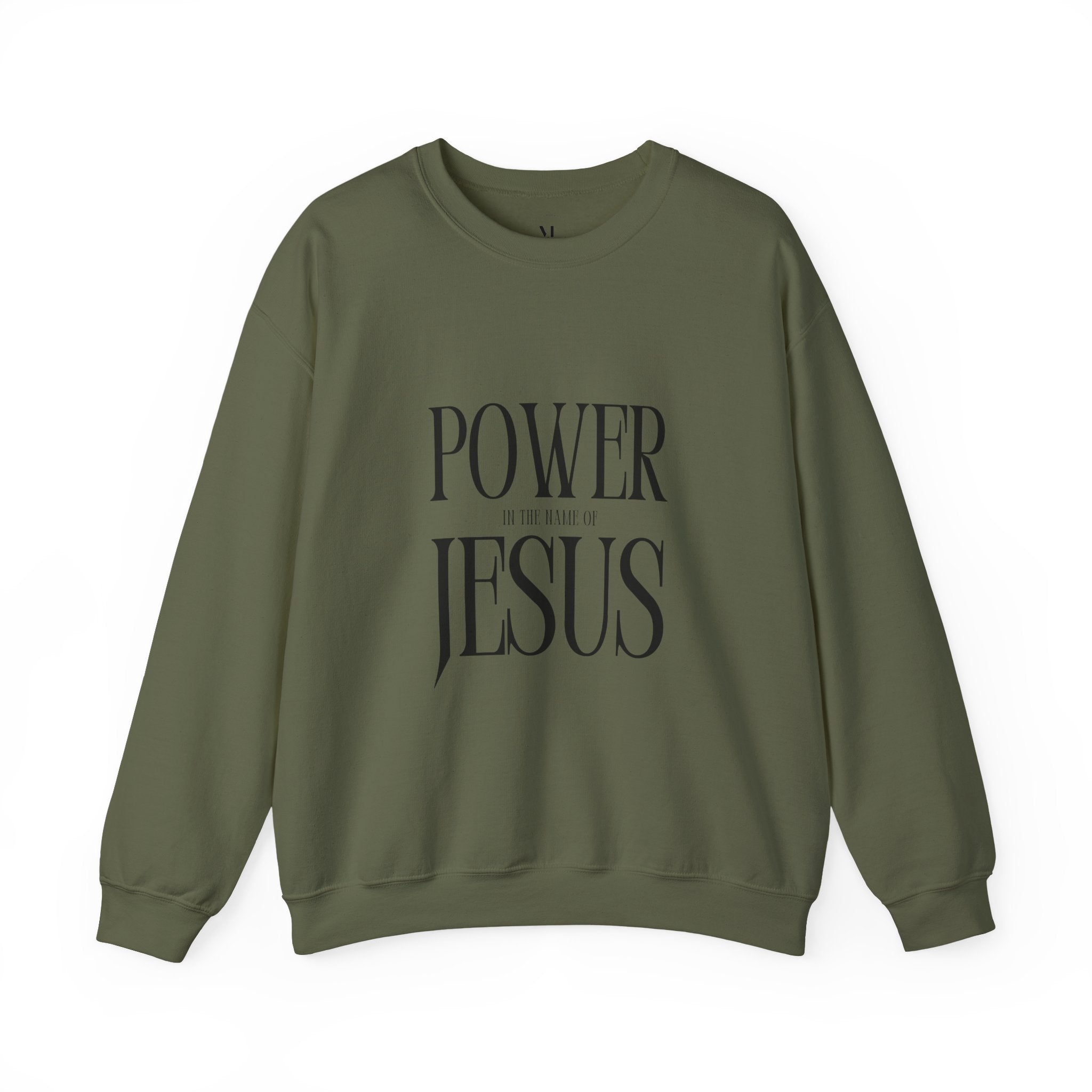 Power Jesus typography sweatshirt | Faith Christian crewneck