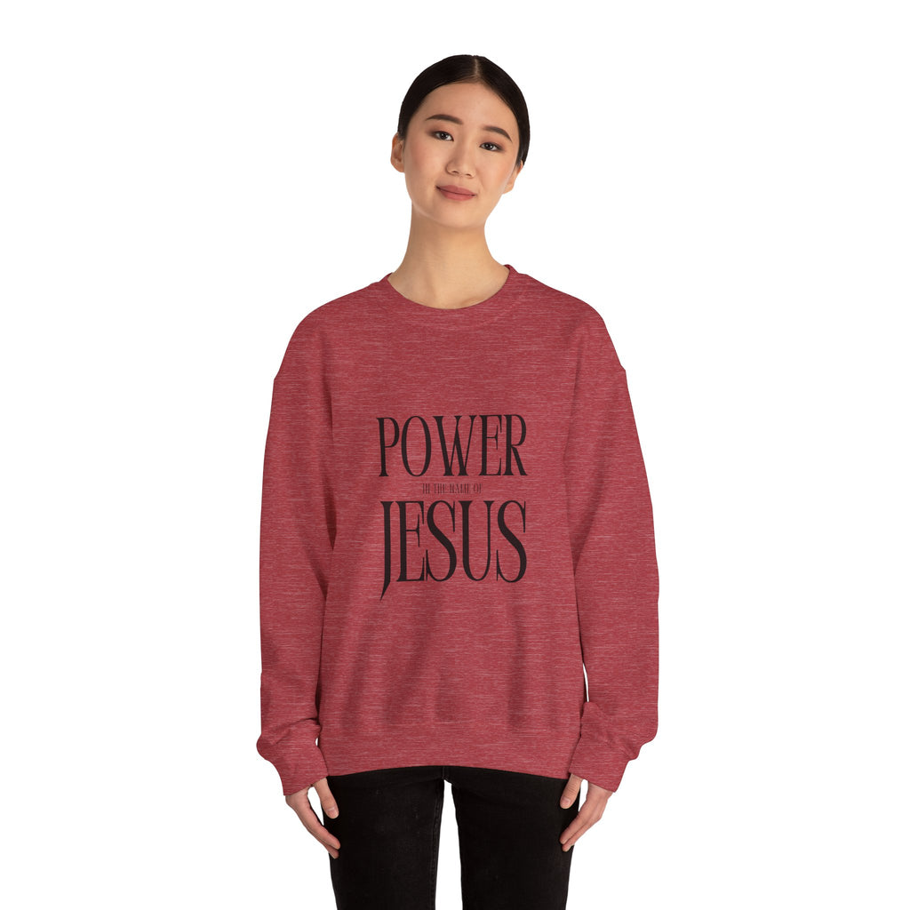 Power Jesus typography sweatshirt | Faith Christian crewneck