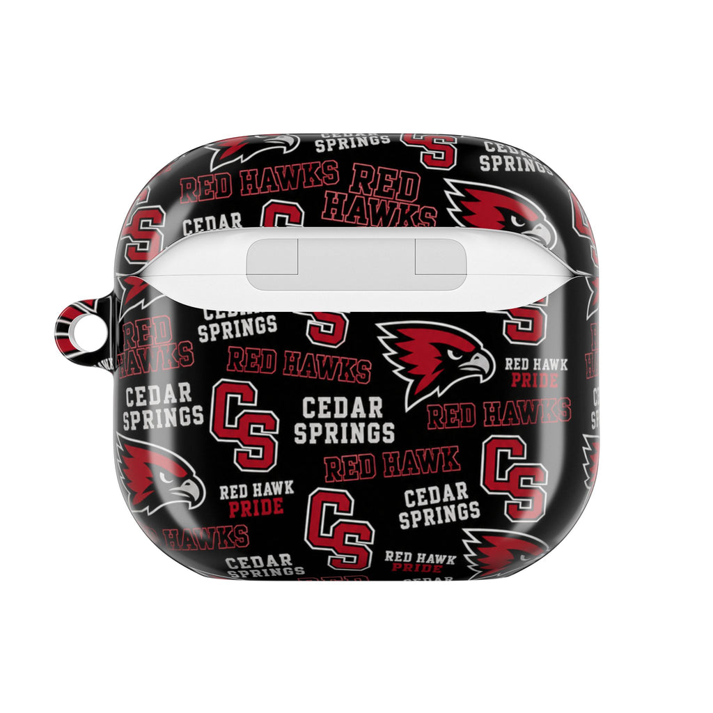 Cedar Springs Red Hawks AirPods Case — Team Logo Protective Cover