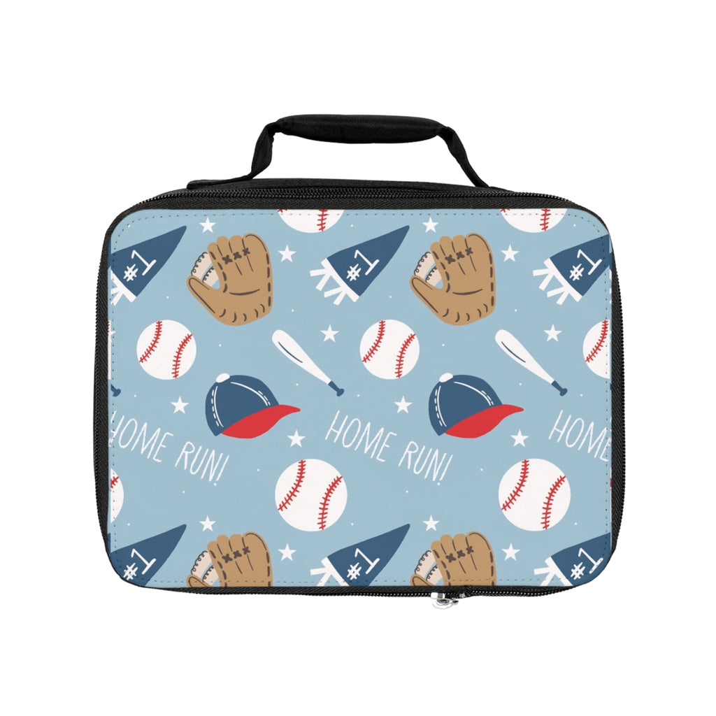 Baseball Pattern Lunch Bag — 'Home Run!' Kids Insulated Lunchbox
