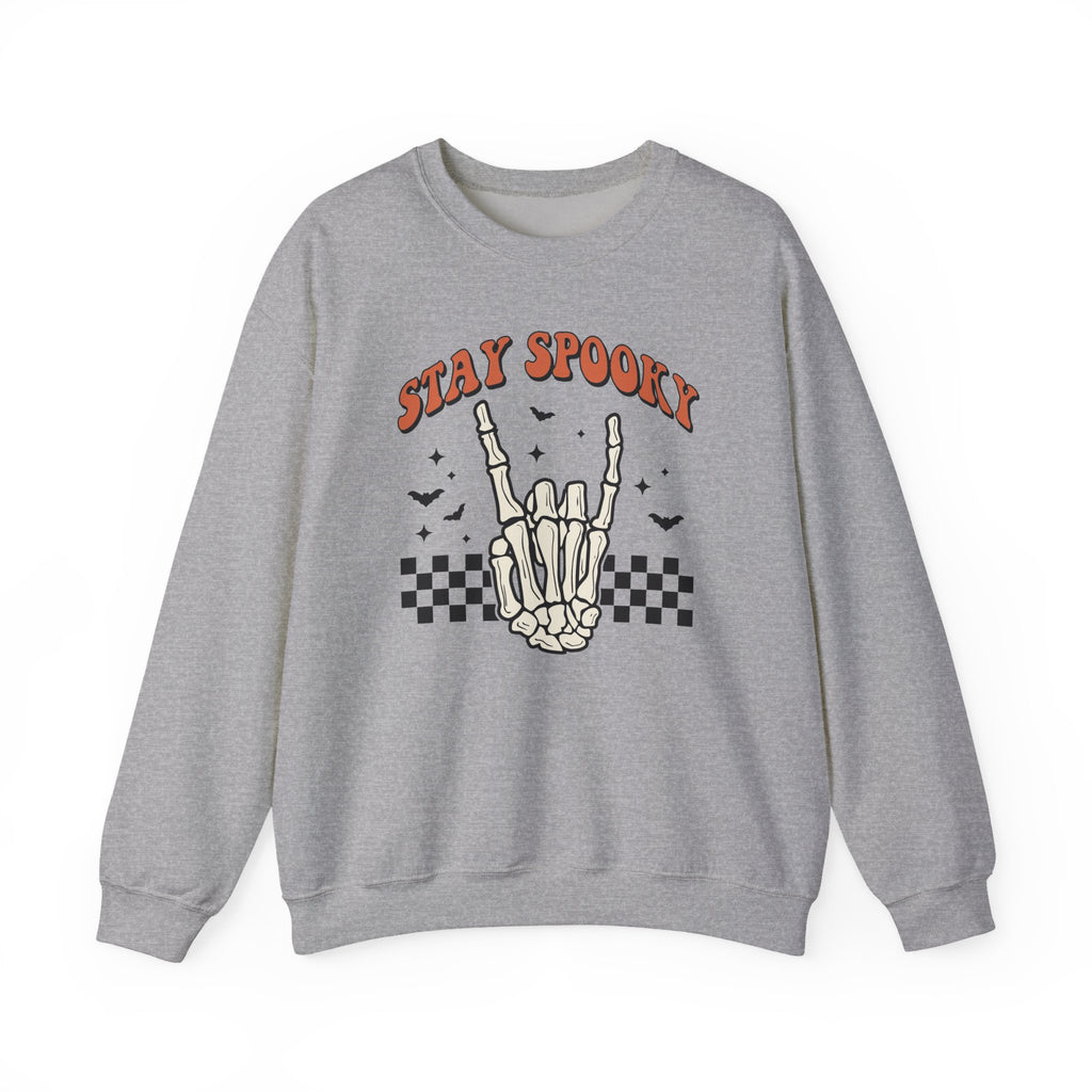 Stay Spooky Sweatshirt — Skeleton Hand Graphic Crewneck