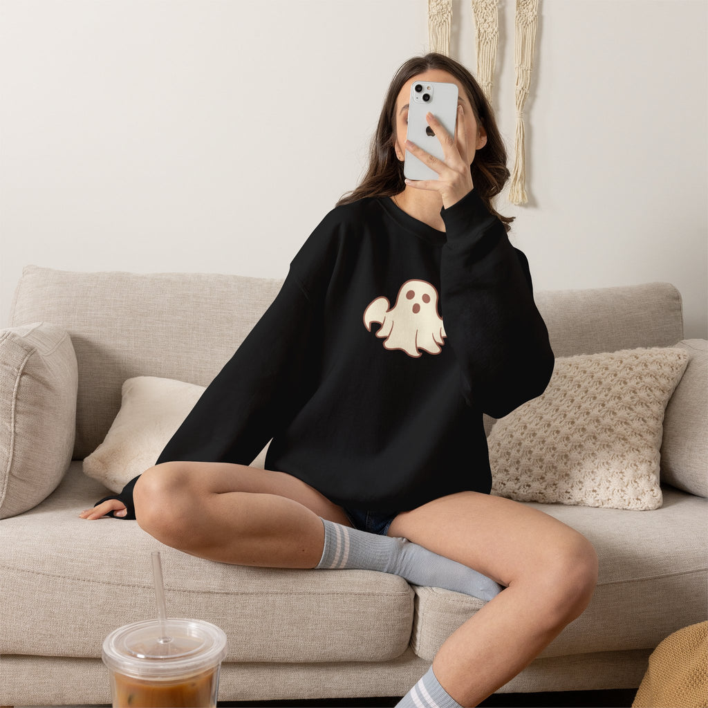 Ghost Graphic Sweatshirt — Cute Halloween Crewneck