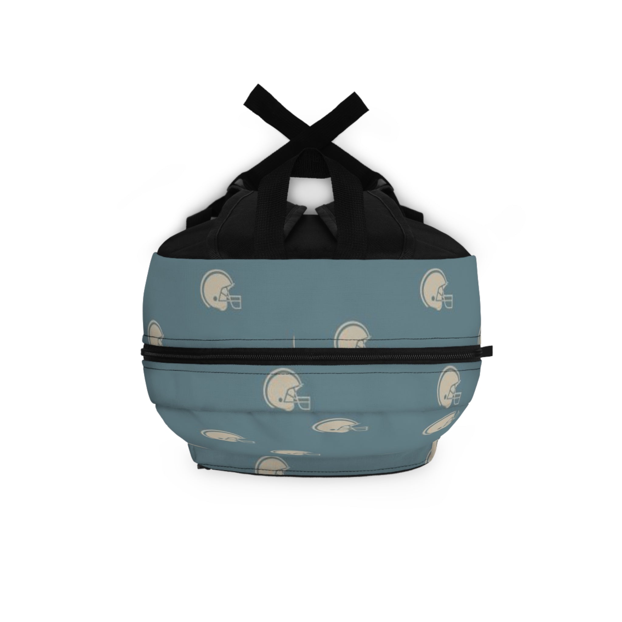 Football Helmet Pattern Backpack — Vintage Slate Blue Kids & Teen School Bag