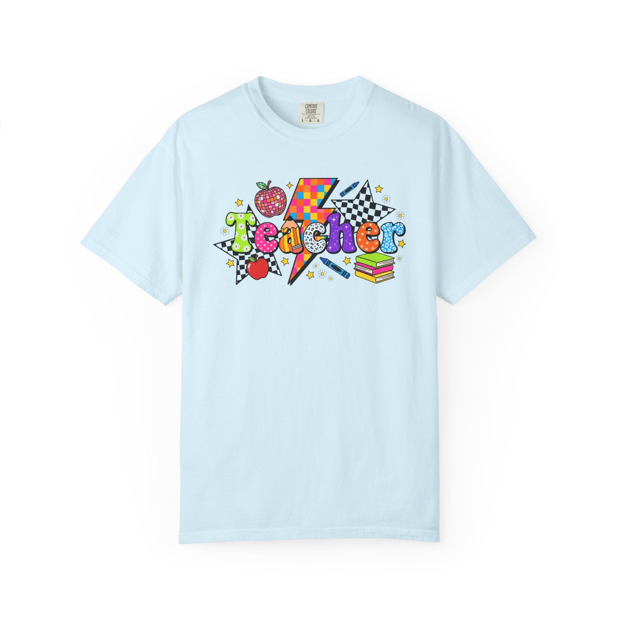 Teacher Pop Art T‑Shirt — Colorful Back-to-School Teacher Gift