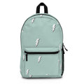 Lightning Bolt Mint Backpack — Cute Minimal Patterned School & Travel Bag