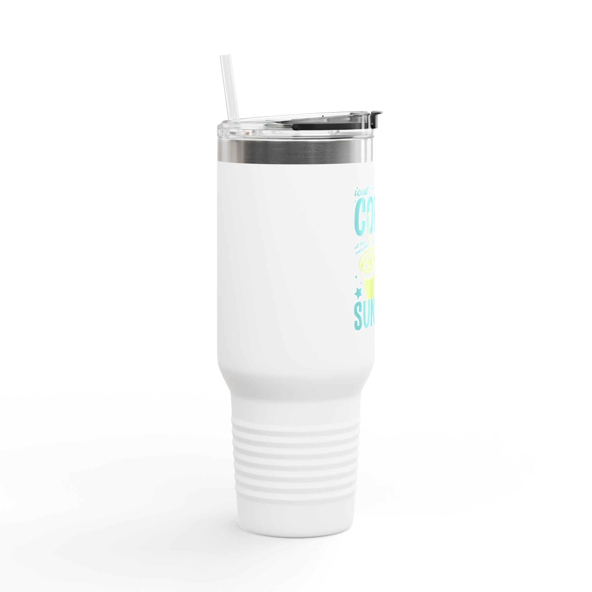 40oz Insulated Travel Mug - "Coffee & Sunshine" Summer Tumbler