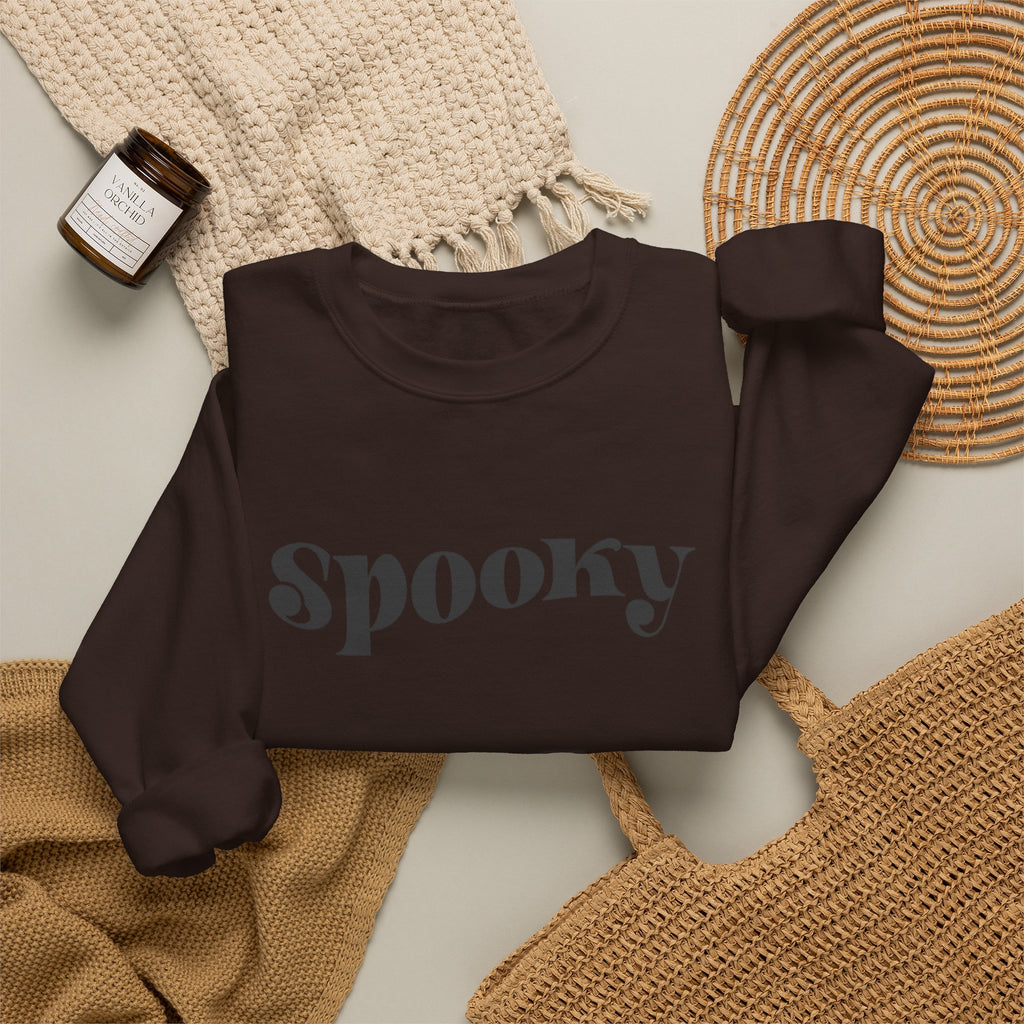 Spooky Crewneck Sweatshirt — Minimal Halloween Pullover