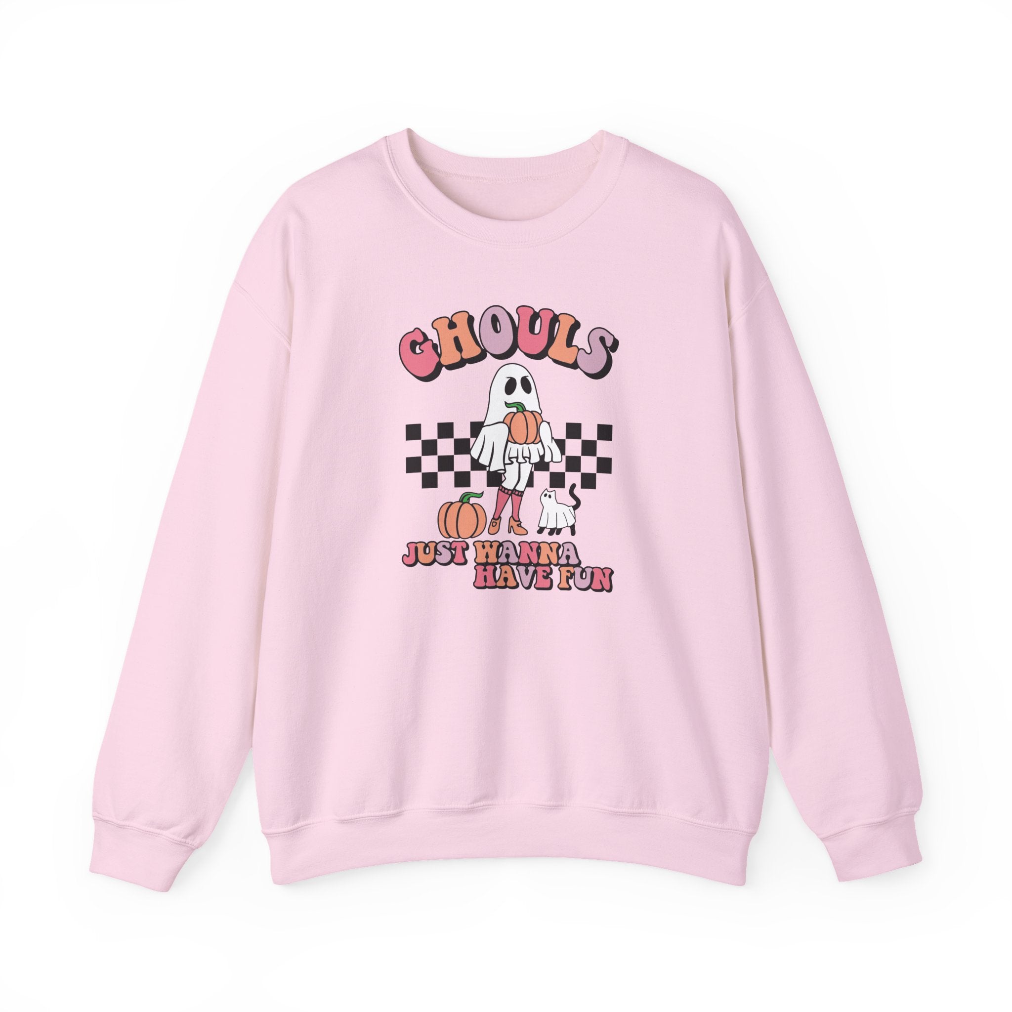 Ghoul Crewneck Sweatshirt — “Ghouls Just Wanna Have Fun” Retro Halloween Pullover
