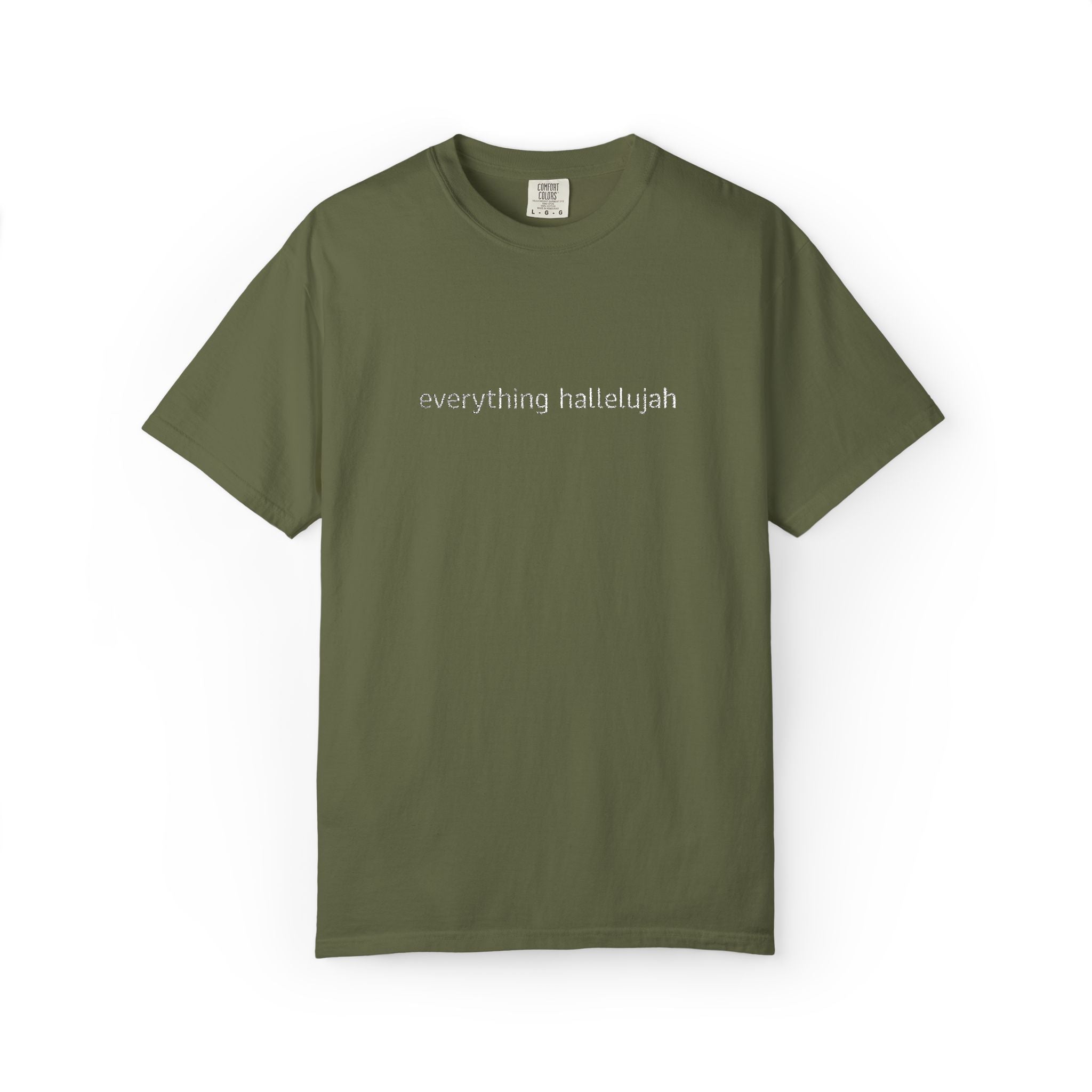 Everything Hallelujah embroidered T-shirt | religious typography, gospel