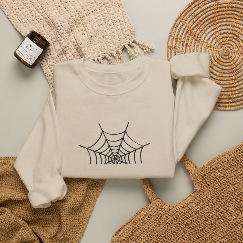 Spider Web Minimalist Crewneck Sweatshirt