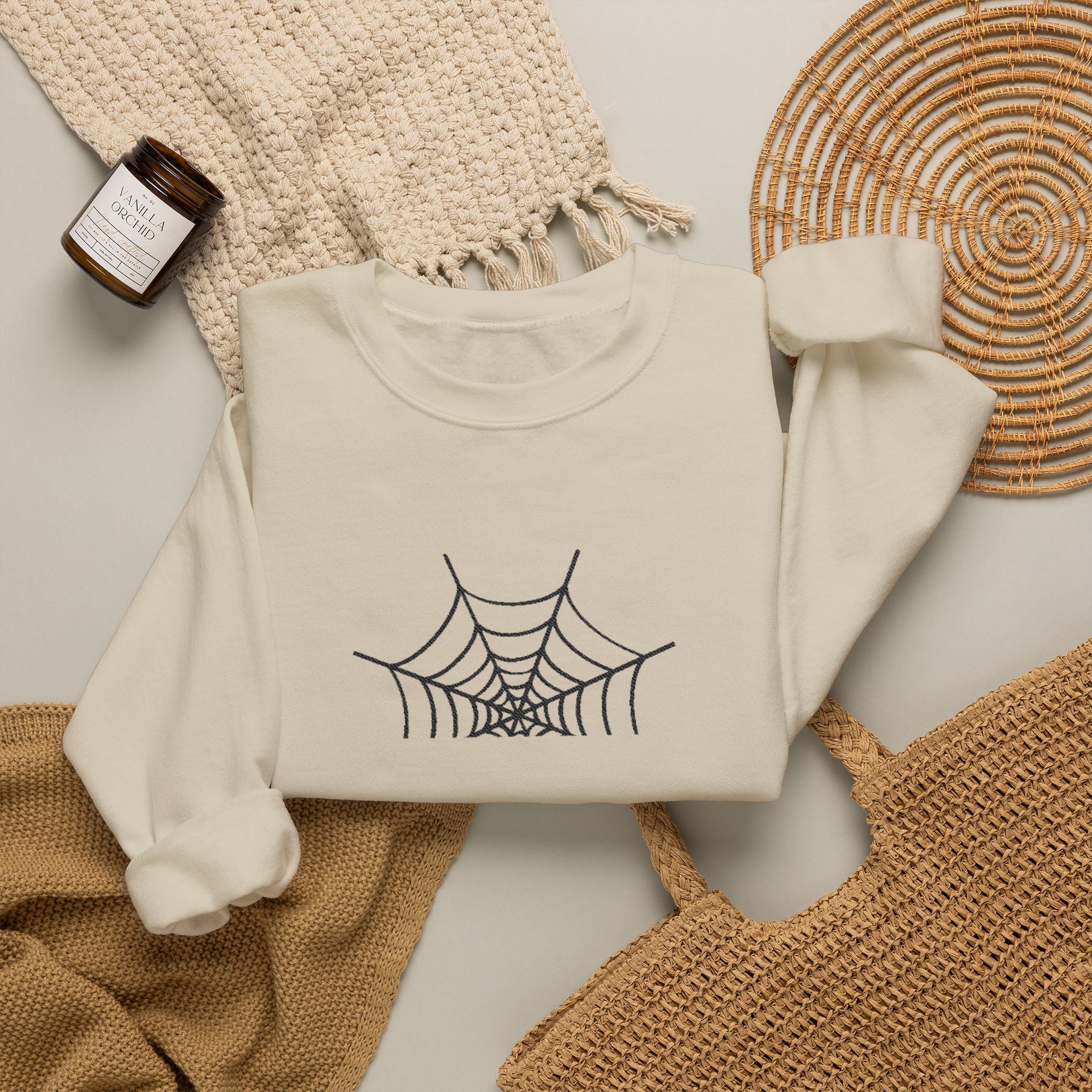 Spider Web Minimalist Crewneck Sweatshirt