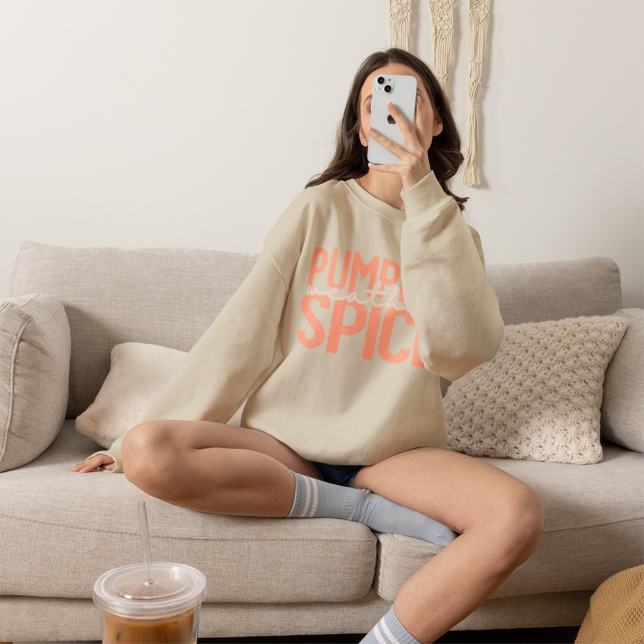 Pumpkin Spice Crewneck Sweatshirt — Cozy Fall Pullover