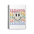 Teacher Smiley Spiral Notebook — Retro Colorful ‘Teacher’ Design, Lined Journal for Educators