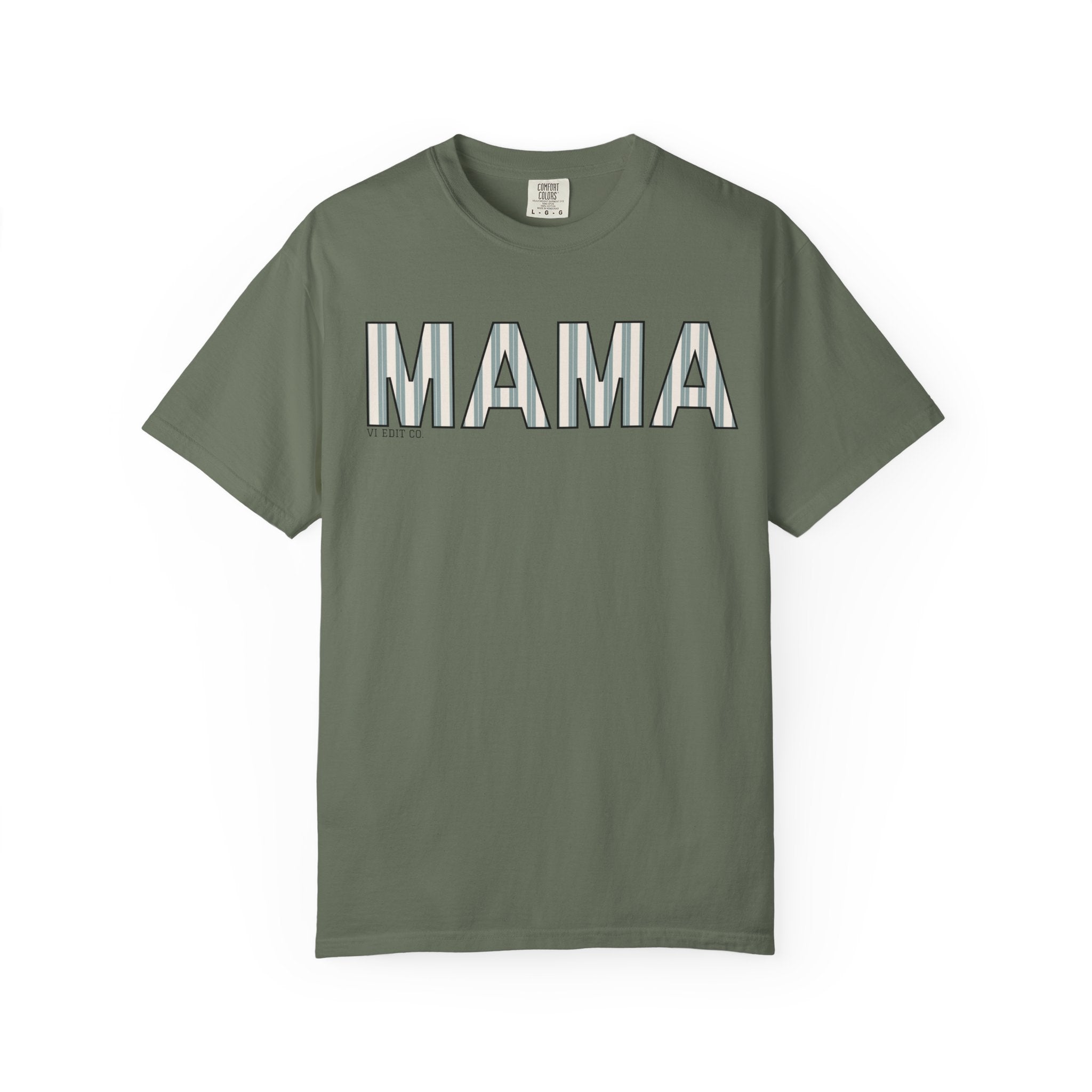 MAMA block letters T-Shirt | Retro Outline Typography, Mother's Day