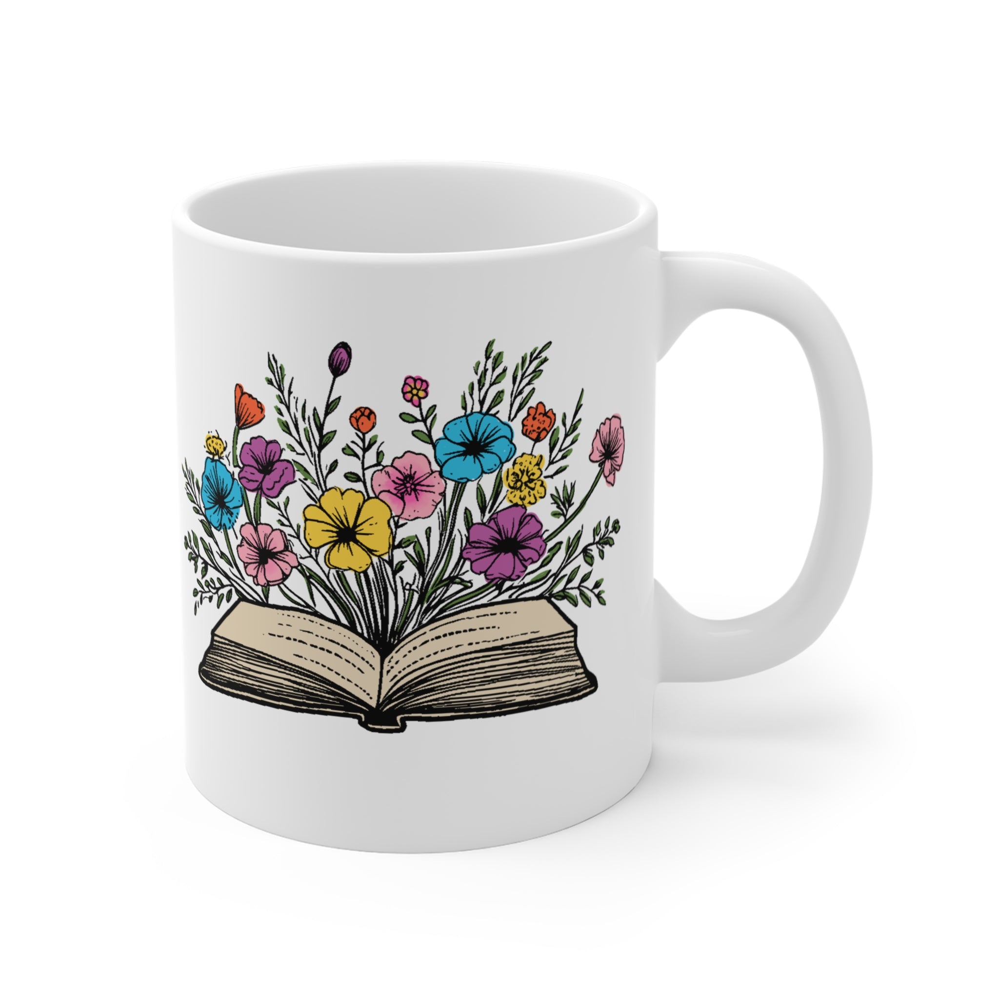 Floral Books Mug