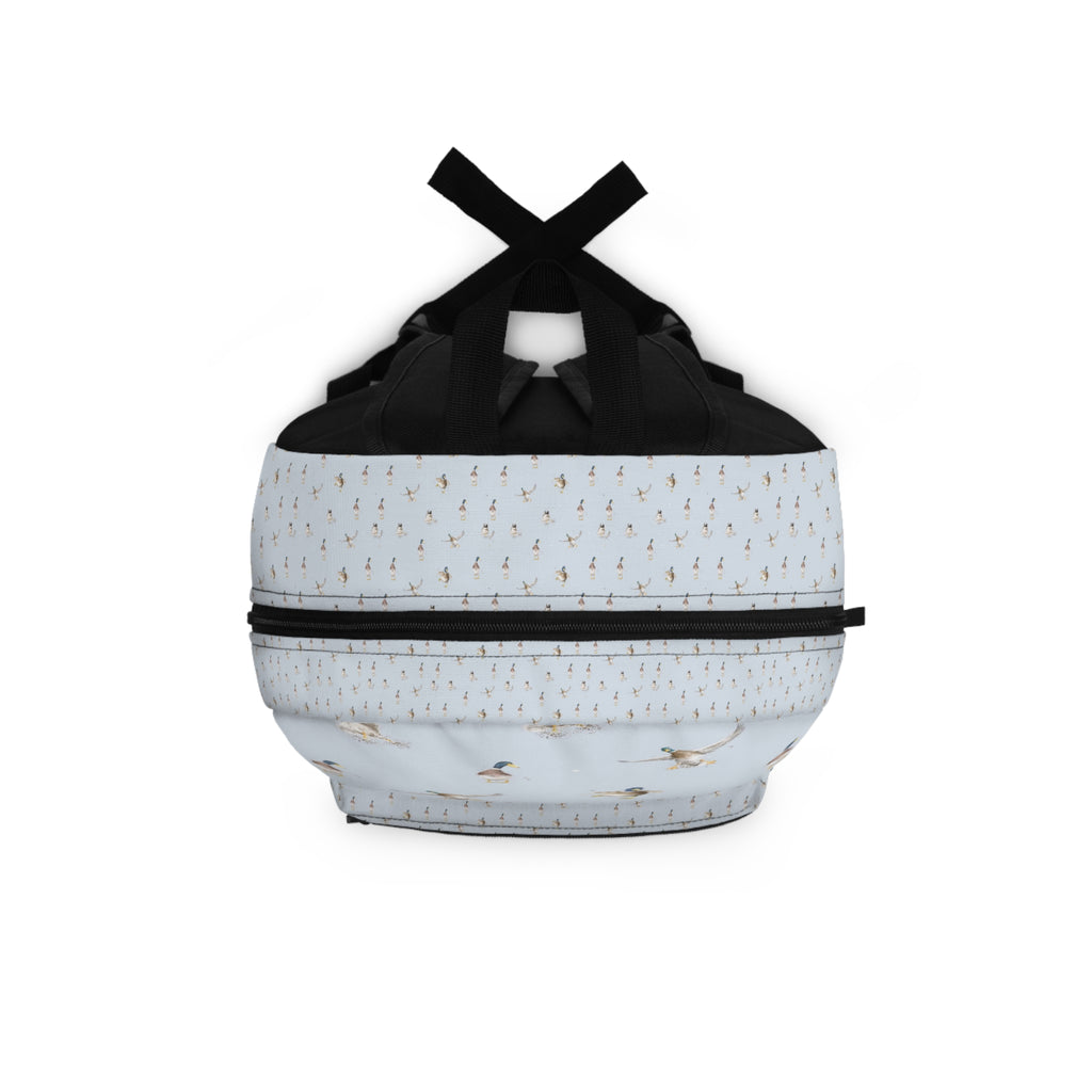 Duck Pattern Backpack — Pastel Wildlife Print School & Travel Bag