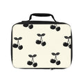 Cherry Pattern Lunch Bag — Retro Black Cherry Insulated Tote