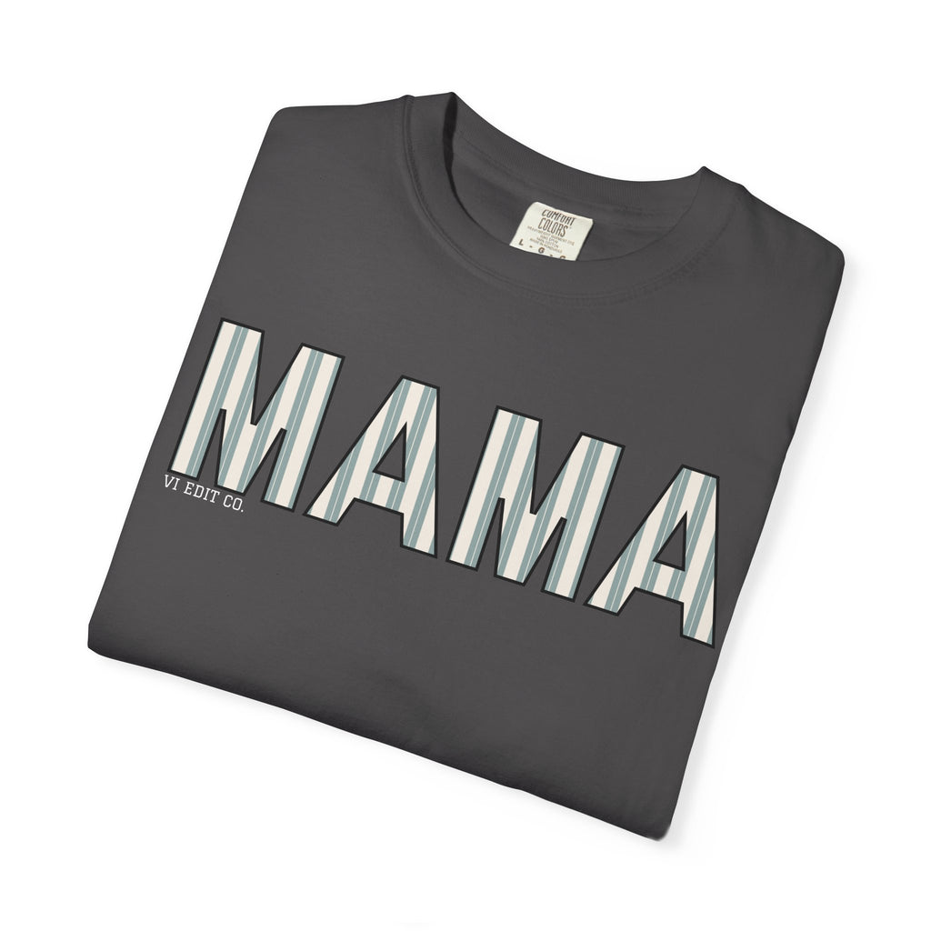 MAMA block letters T-Shirt | Retro Outline Typography, Mother's Day