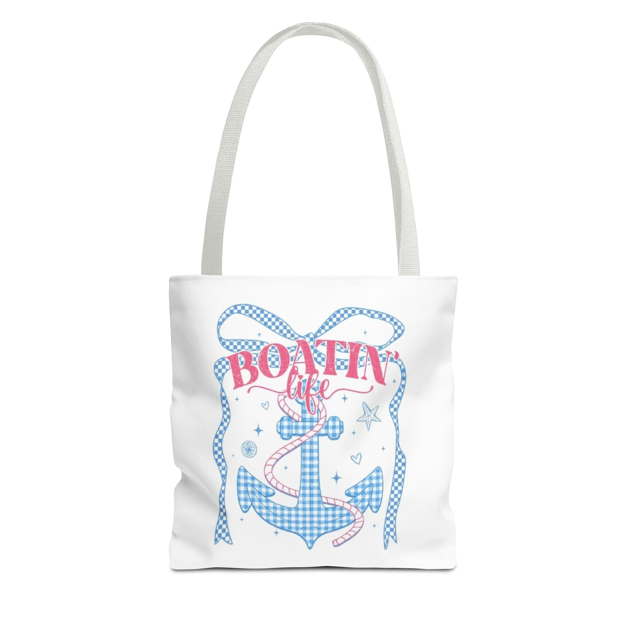 Nautical "Boatin' Life" Anchor Tote Bag — Summer Beach Tote