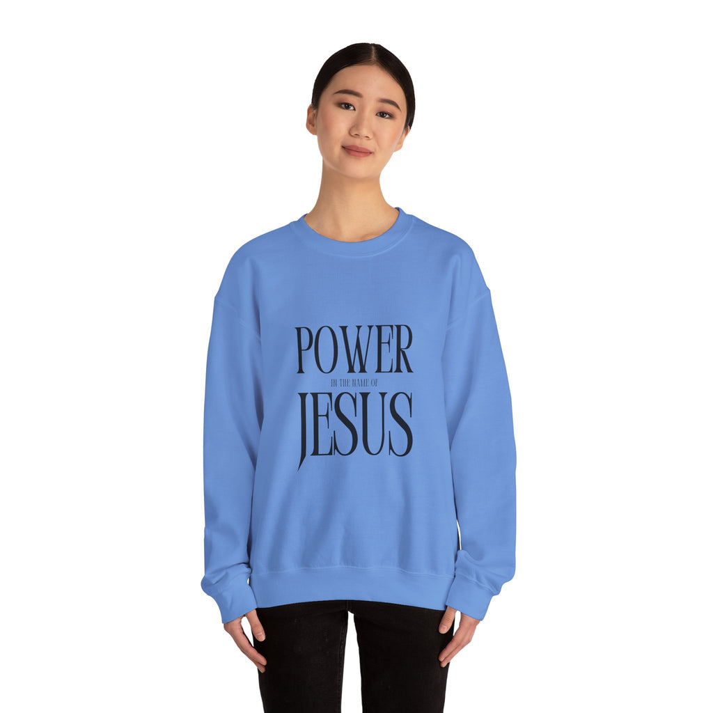 Power Jesus typography sweatshirt | Faith Christian crewneck