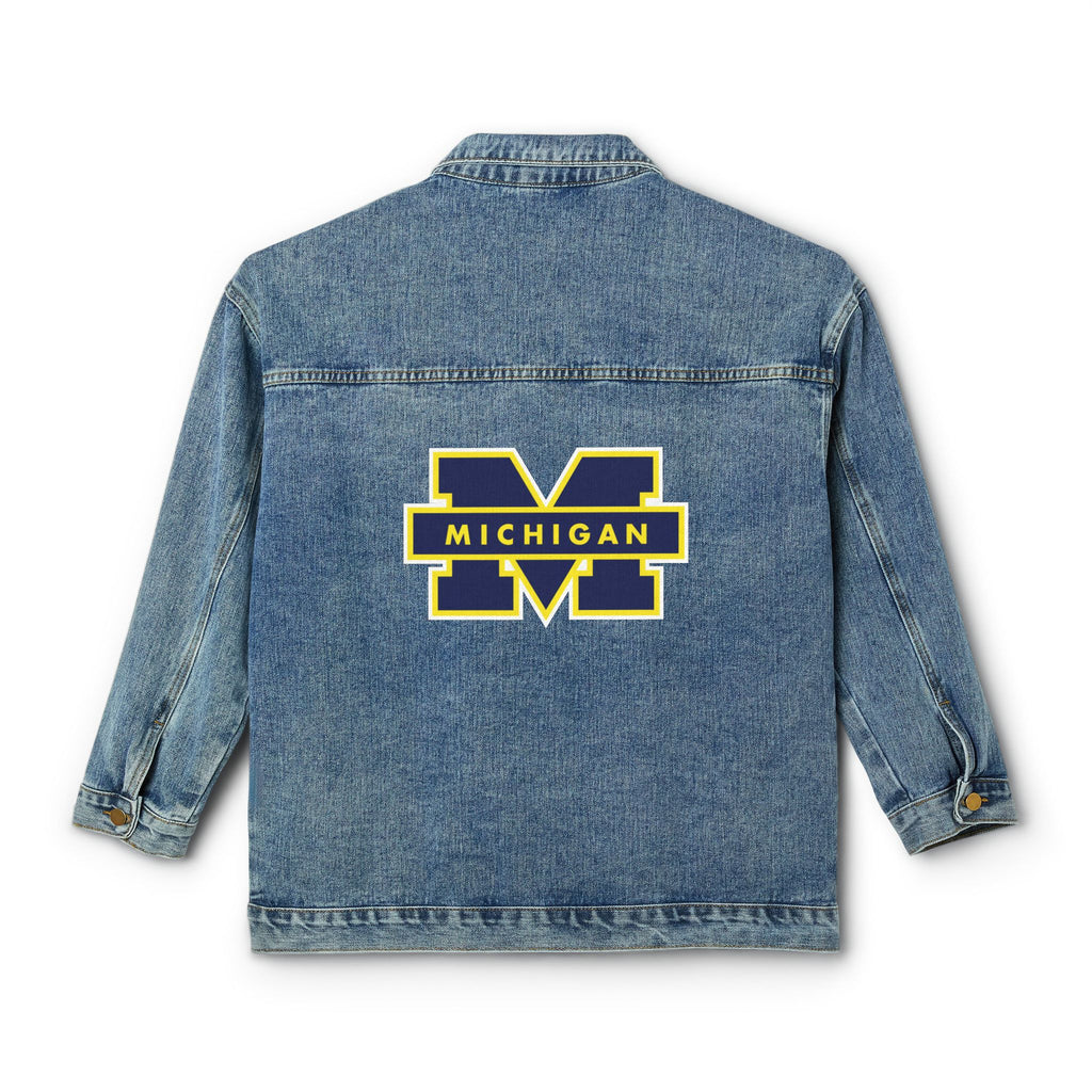 Michigan Logo Denim Jacket — Women’s College Jean Jacket