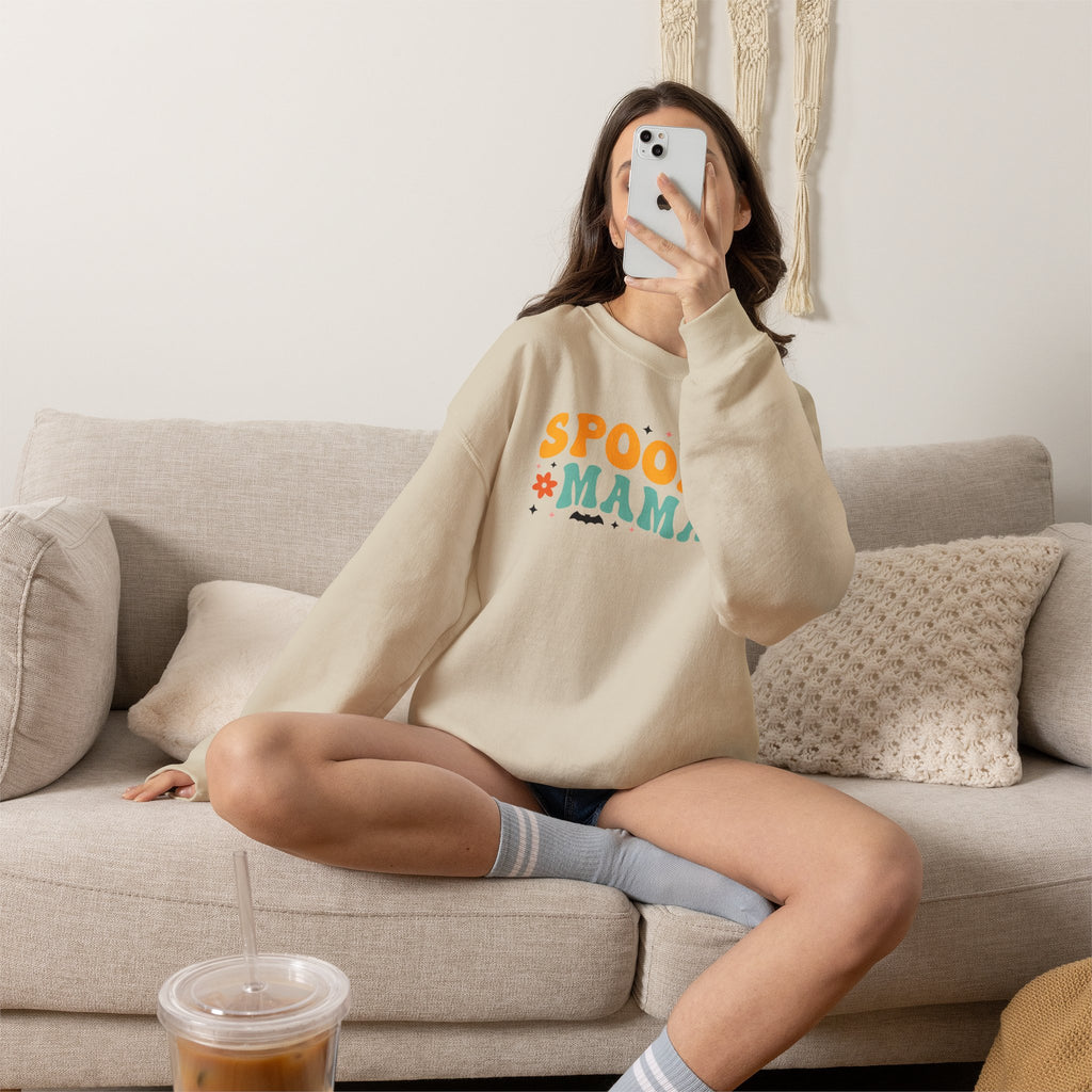 Spooky Mama Sweatshirt — Halloween Mom Crewneck
