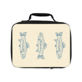 Fish Pattern Lunch Bag — Vintage Blue Trout Insulated Lunchbox