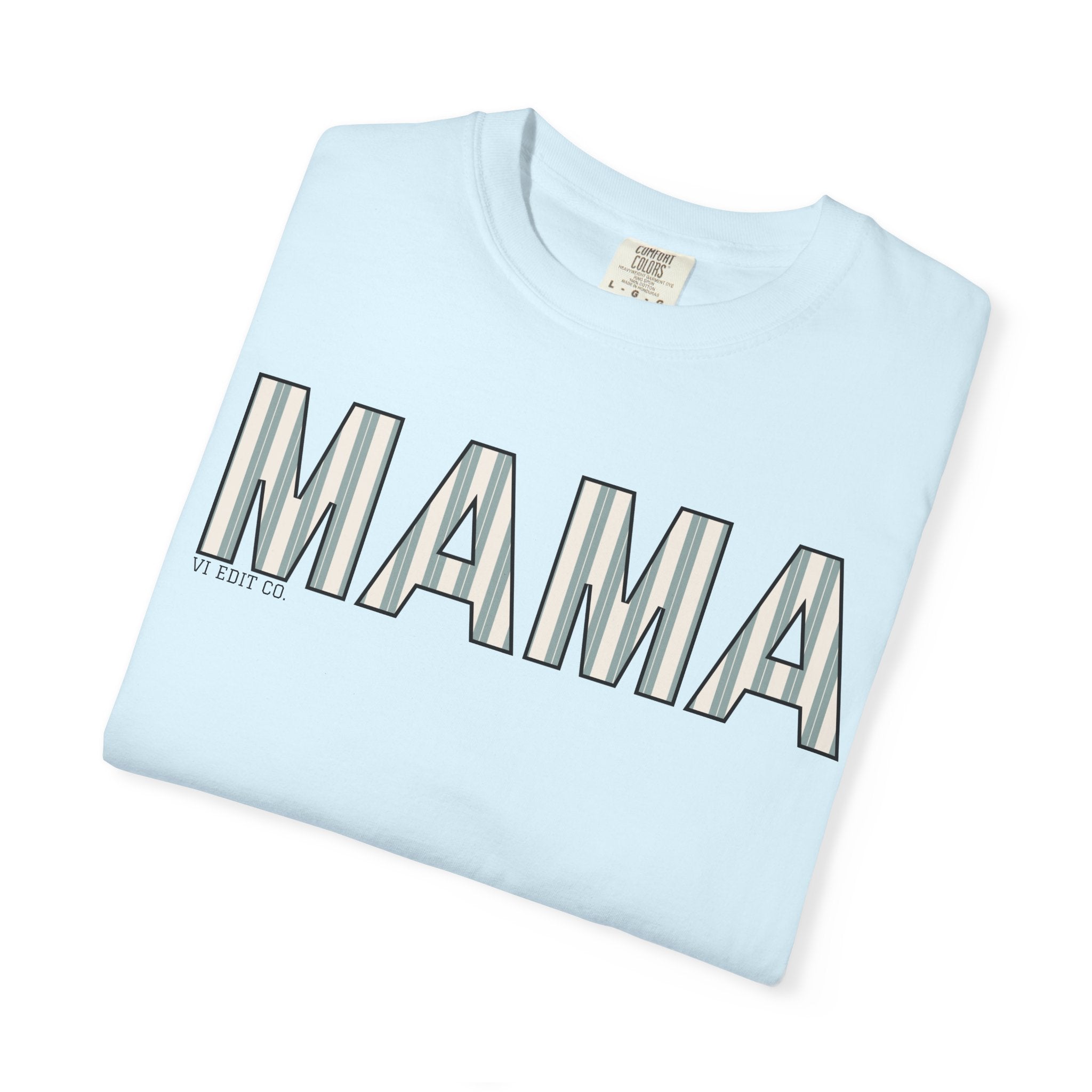 MAMA block letters T-Shirt | Retro Outline Typography, Mother's Day